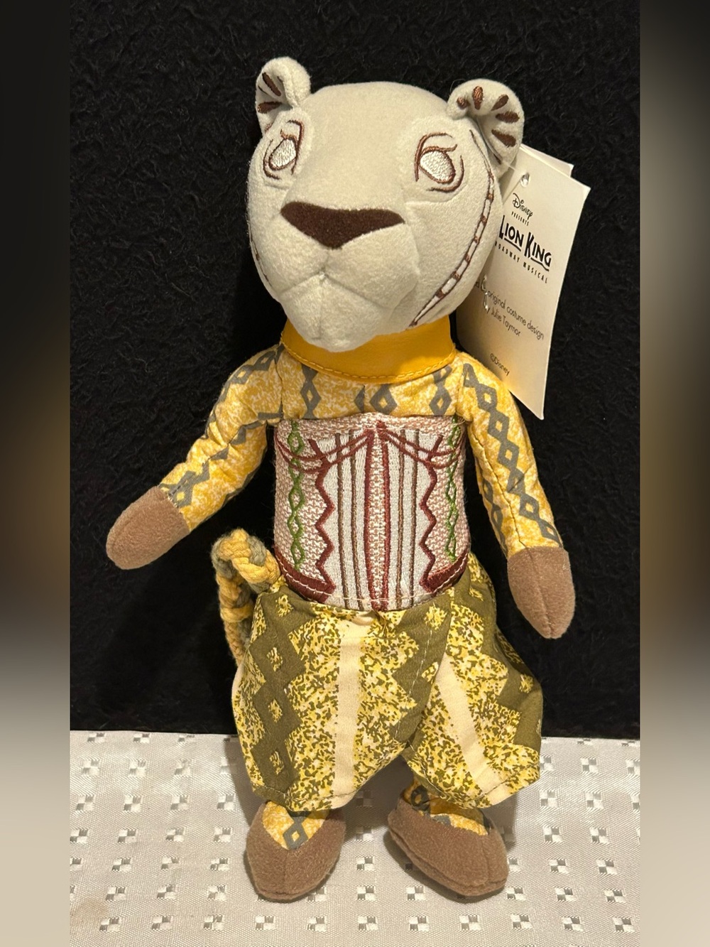 Disney The Lion King Broadway Musical NWT Nala Plush Beanbag 9" Stuffed Toy